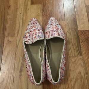 Ann Taylor Multicolored Tweed Nip Toe Flats